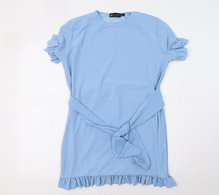 I SAW IT FIRST Womens Blue Basic Blouse Size 10
