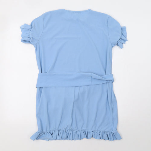 I SAW IT FIRST Womens Blue   Basic Blouse Size 10