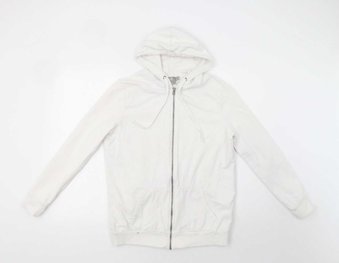 ASOS Womens White   Full Zip Hoodie Size 10