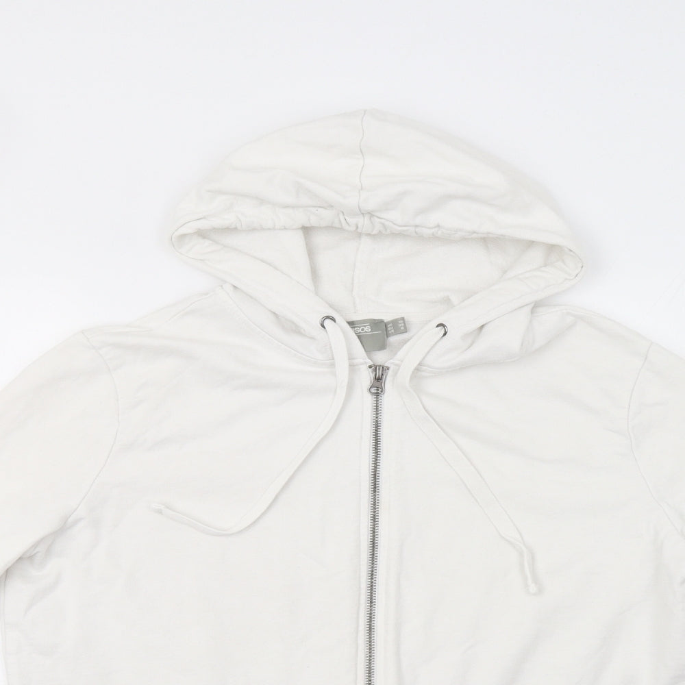 ASOS Womens White   Full Zip Hoodie Size 10