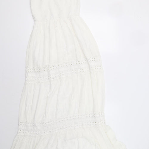 New Glory Womens White   Maxi  Size M  - Tiered