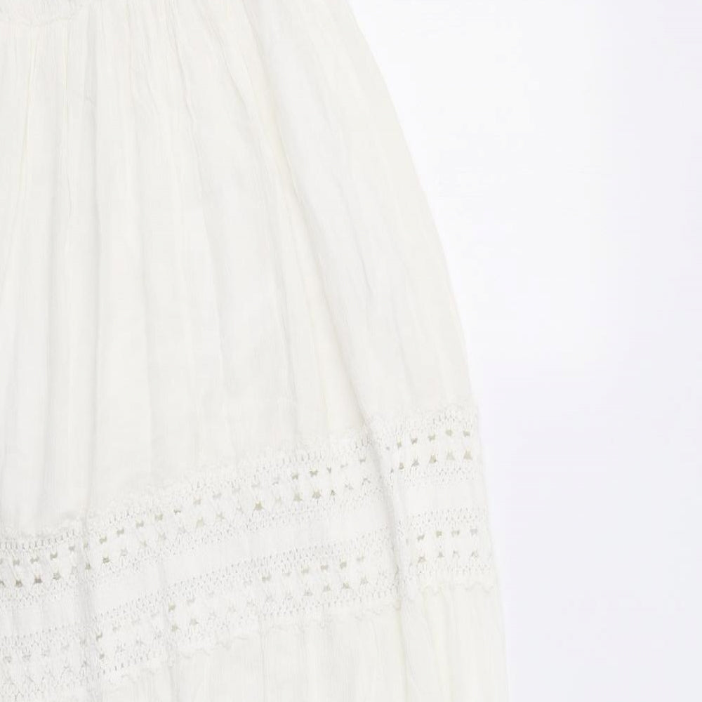 New Glory Womens White   Maxi  Size M  - Tiered