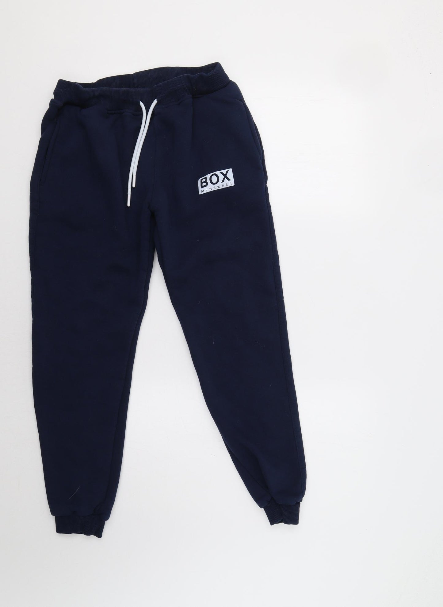 Box Menswear Mens Blue   Jogger Trousers Size L L26 in