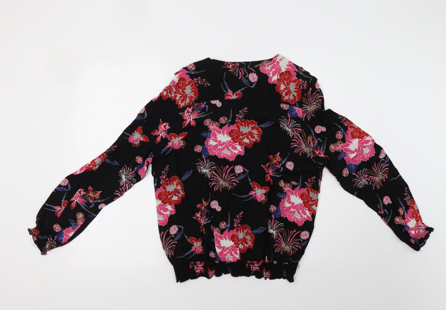 Primark Womens Black Floral  Basic Blouse Size 14