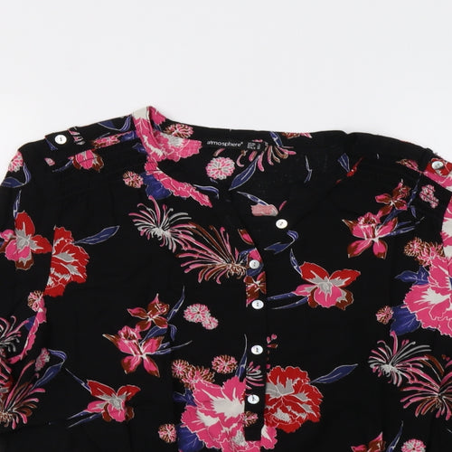 Primark Womens Black Floral  Basic Blouse Size 14