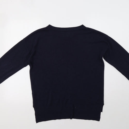 NEXT Womens Blue   Henley Jumper Size M