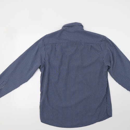 James Pringle Mens Blue Check   Dress Shirt Size M