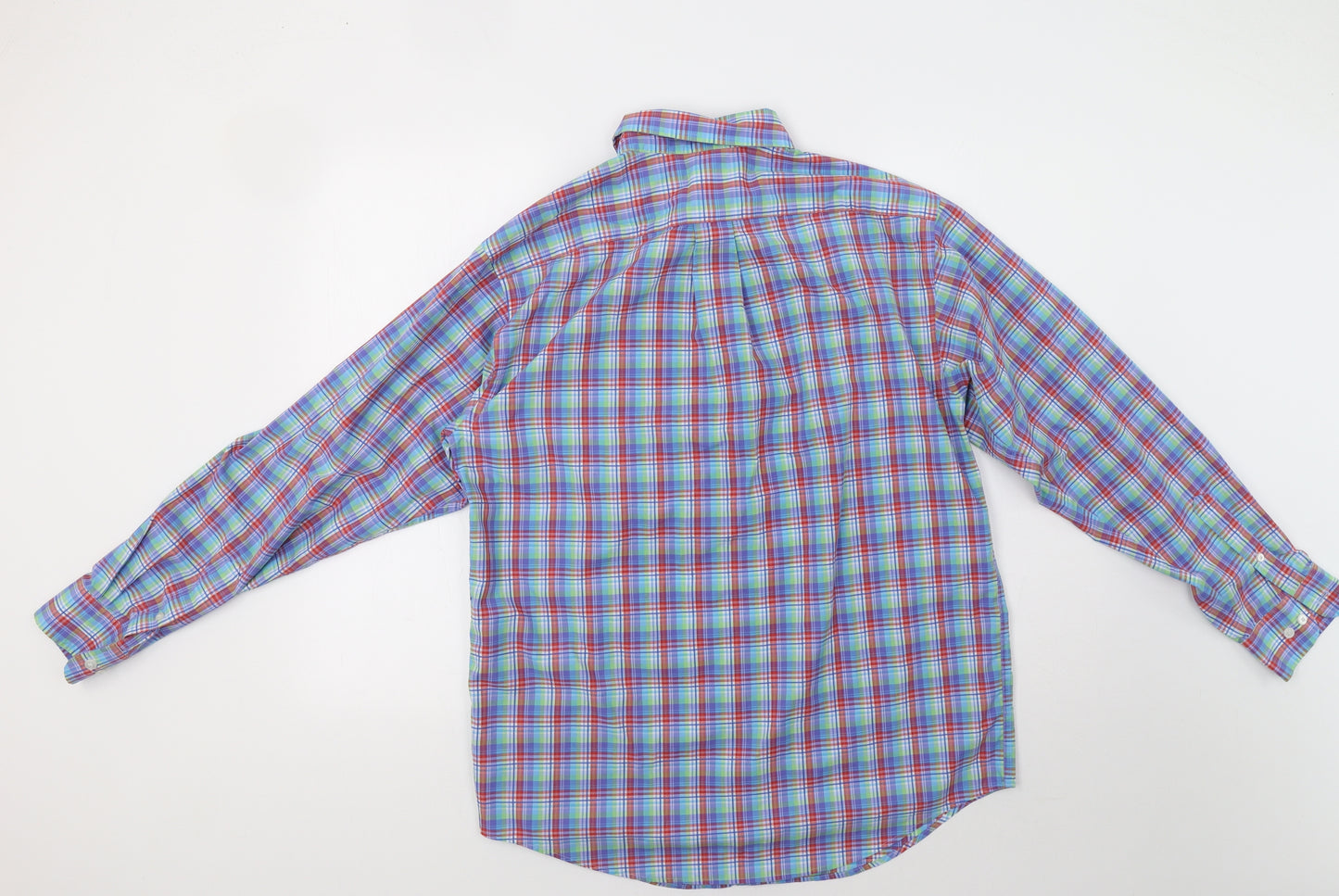 Roundtree & Yorke Mens Multicoloured Check   Button-Up Size M