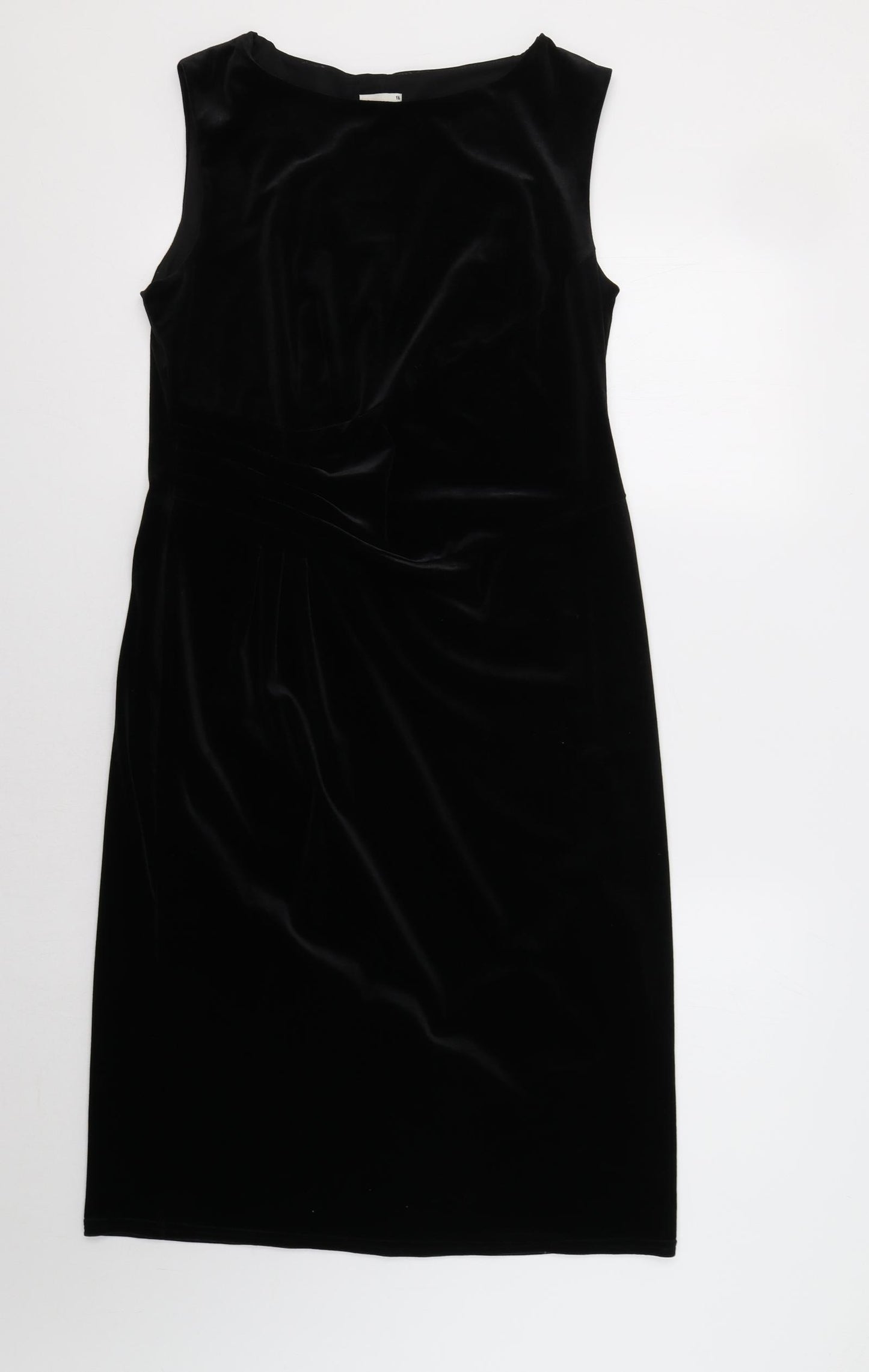 Roman Womens Black  Velour Pencil Dress  Size 16