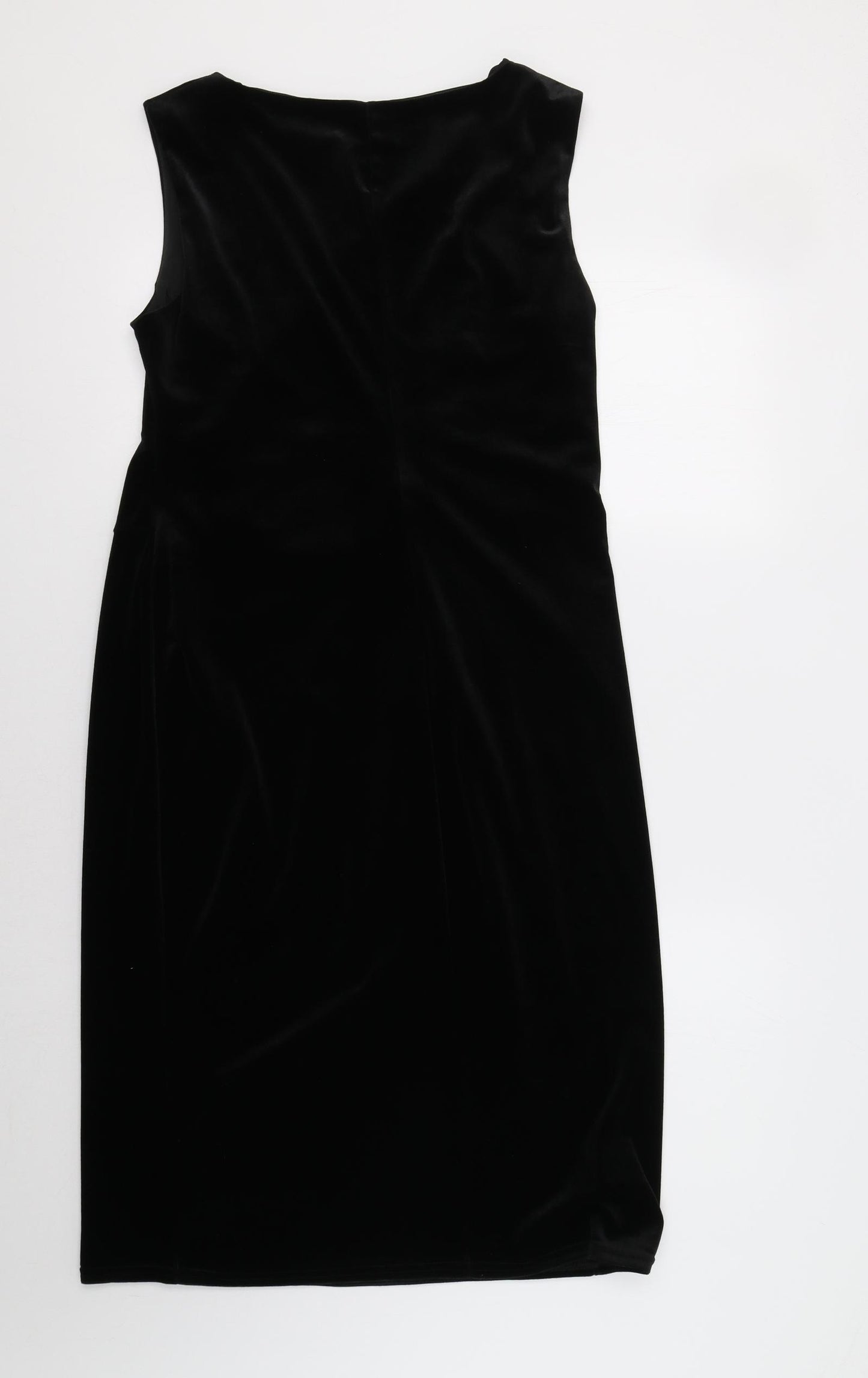 Roman Womens Black  Velour Pencil Dress  Size 16