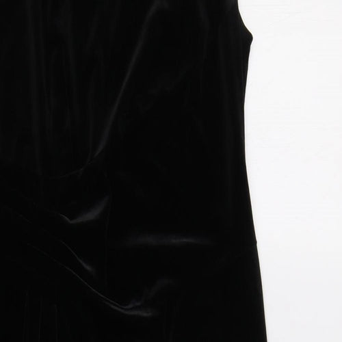 Roman Womens Black  Velour Pencil Dress  Size 16