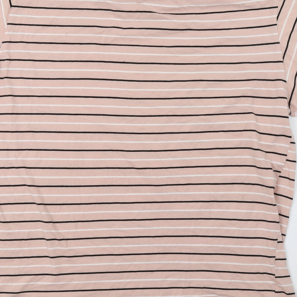 Primark Womens Pink Striped  Basic T-Shirt Size XL