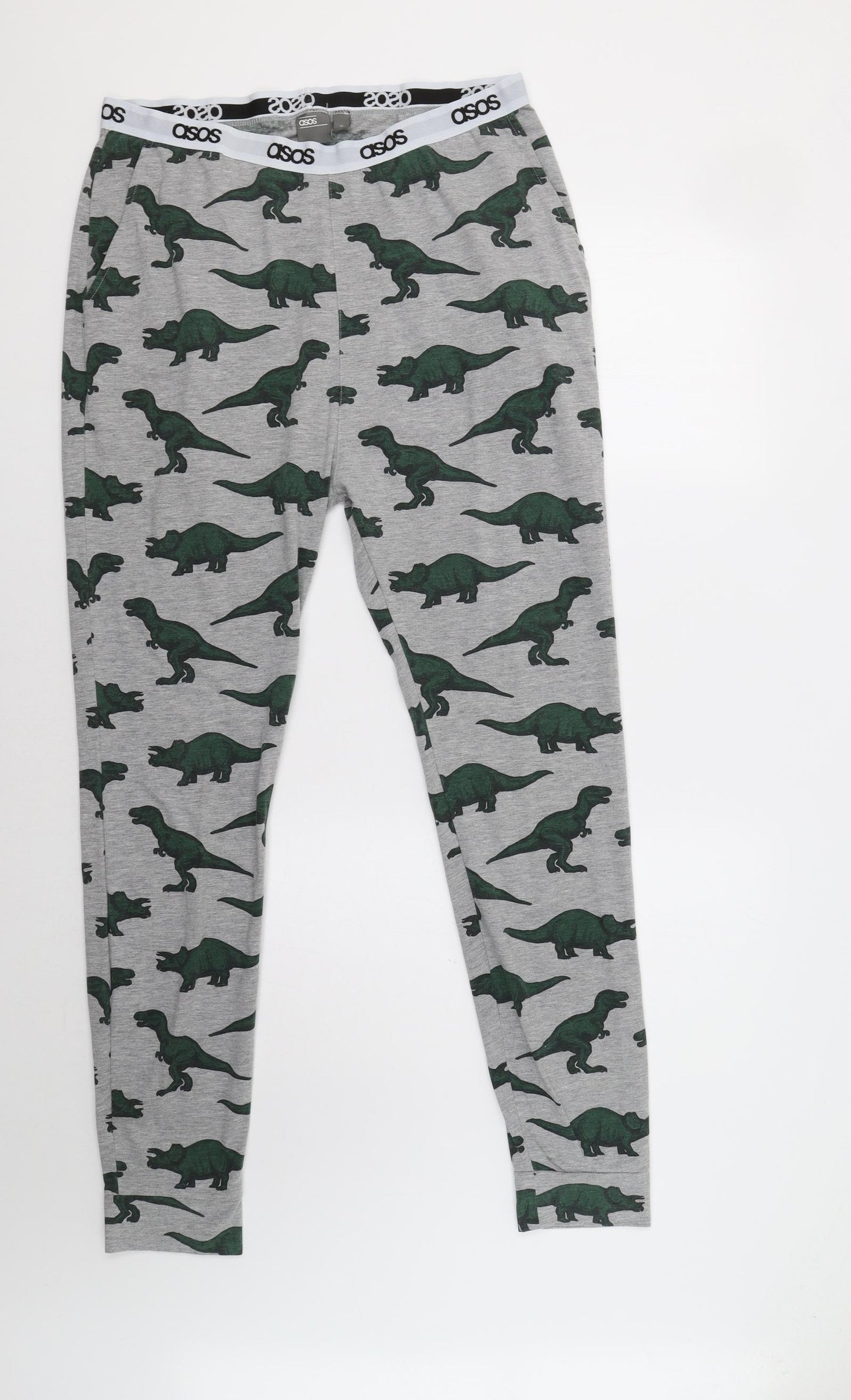 ASOS Mens Grey    Pyjama Pants Size XL  - Dinosaur Print