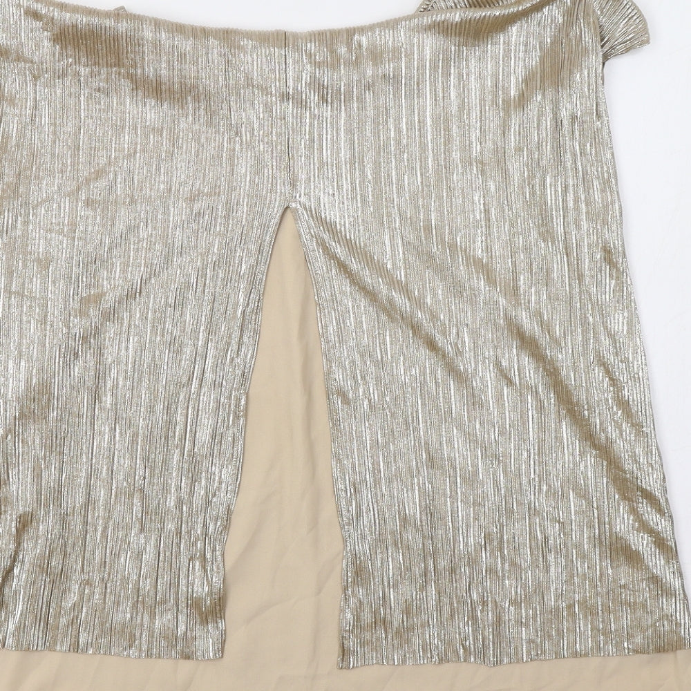 Arte Womens Gold   Basic Blouse Size 16
