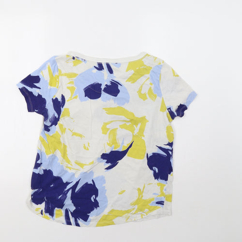 M&S Womens Multicoloured Geometric  Basic T-Shirt Size 12
