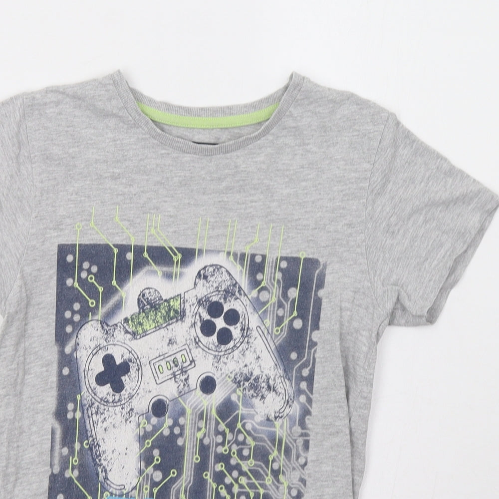 Matalan Girls Grey   Basic T-Shirt Size 10 Years  - Play