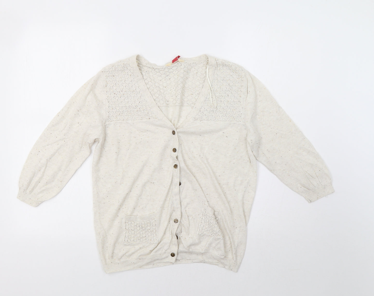 Falmer Womens Beige   Cardigan Jumper Size 14