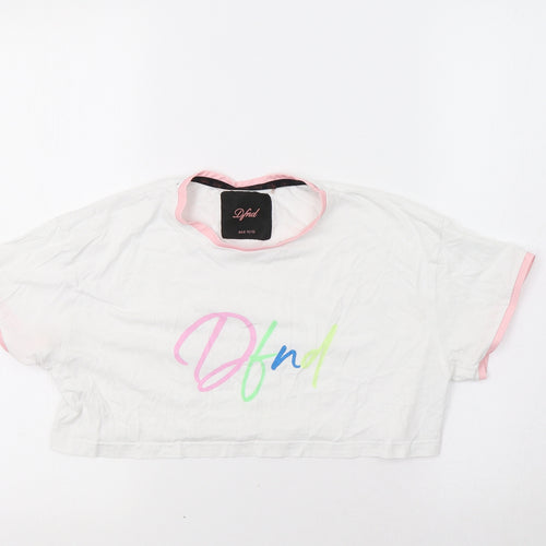 Dfnd Girls White   Cropped Polo Size 11-12 Years