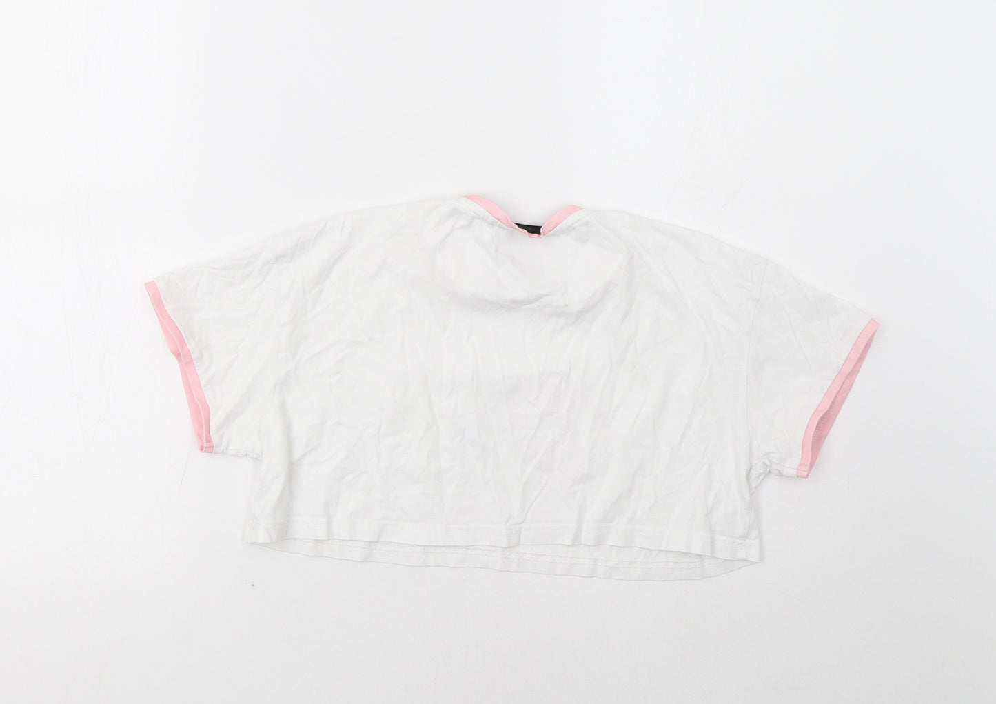 Dfnd Girls White   Cropped Polo Size 11-12 Years