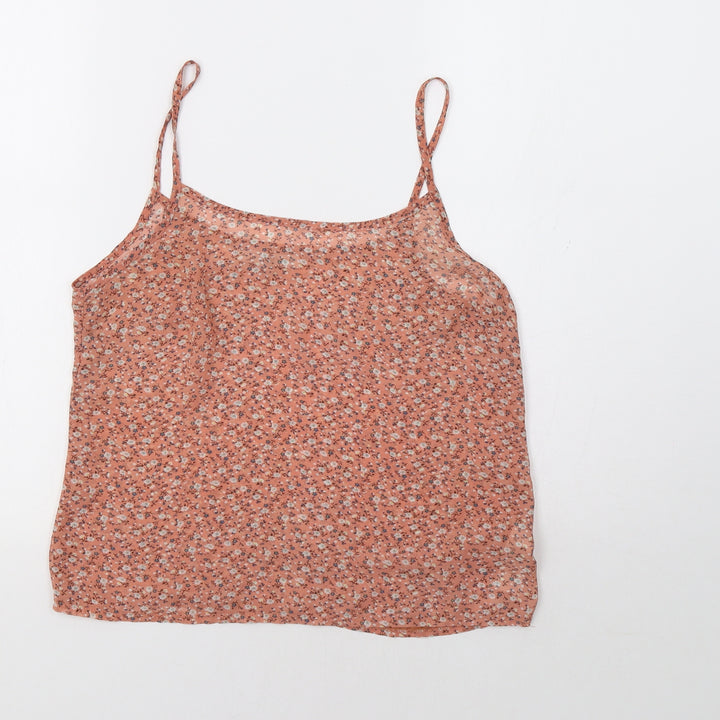 New Look Womens Pink Floral  Camisole Tank Size 8