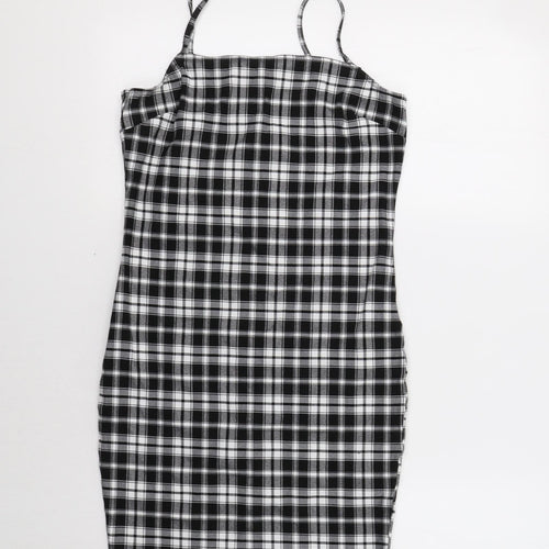 New Look Girls Black Check  Tank Dress  Size 12-13 Years