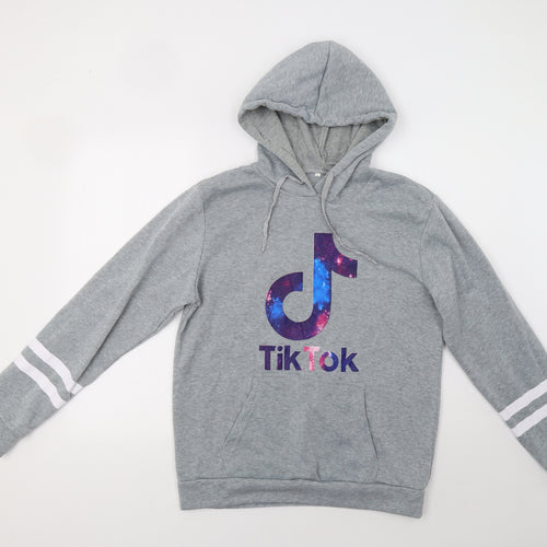 Preworn Womens Grey   Pullover Hoodie Size L  - Tik Tok