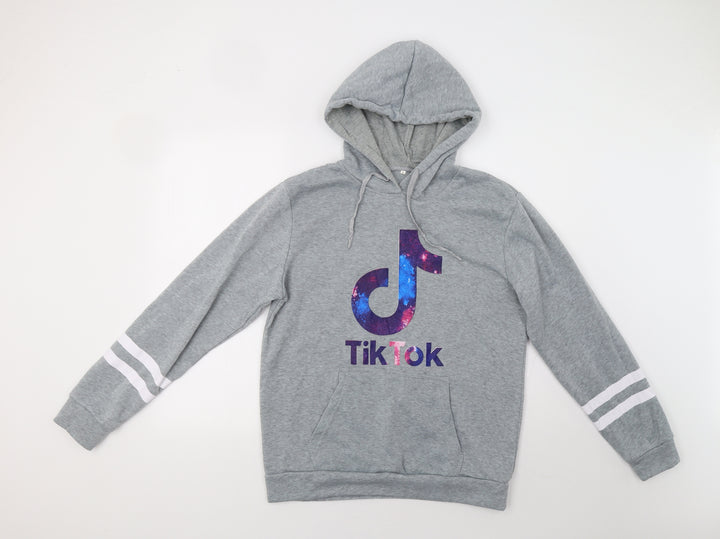 Preworn Womens Grey   Pullover Hoodie Size L  - Tik Tok