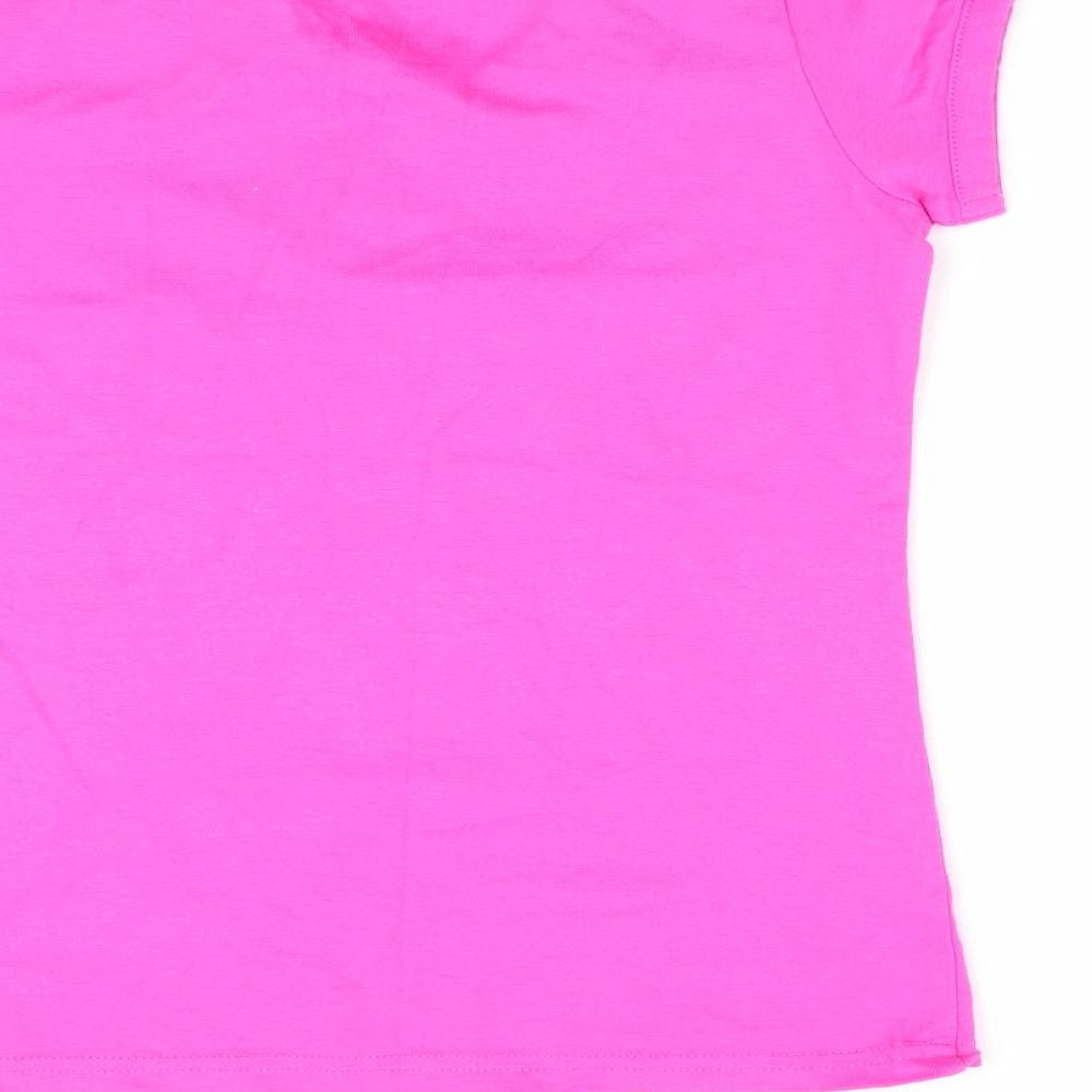 Matalan Girls Pink   Basic T-Shirt Size 10-11 Years  - Love Me - on inside back