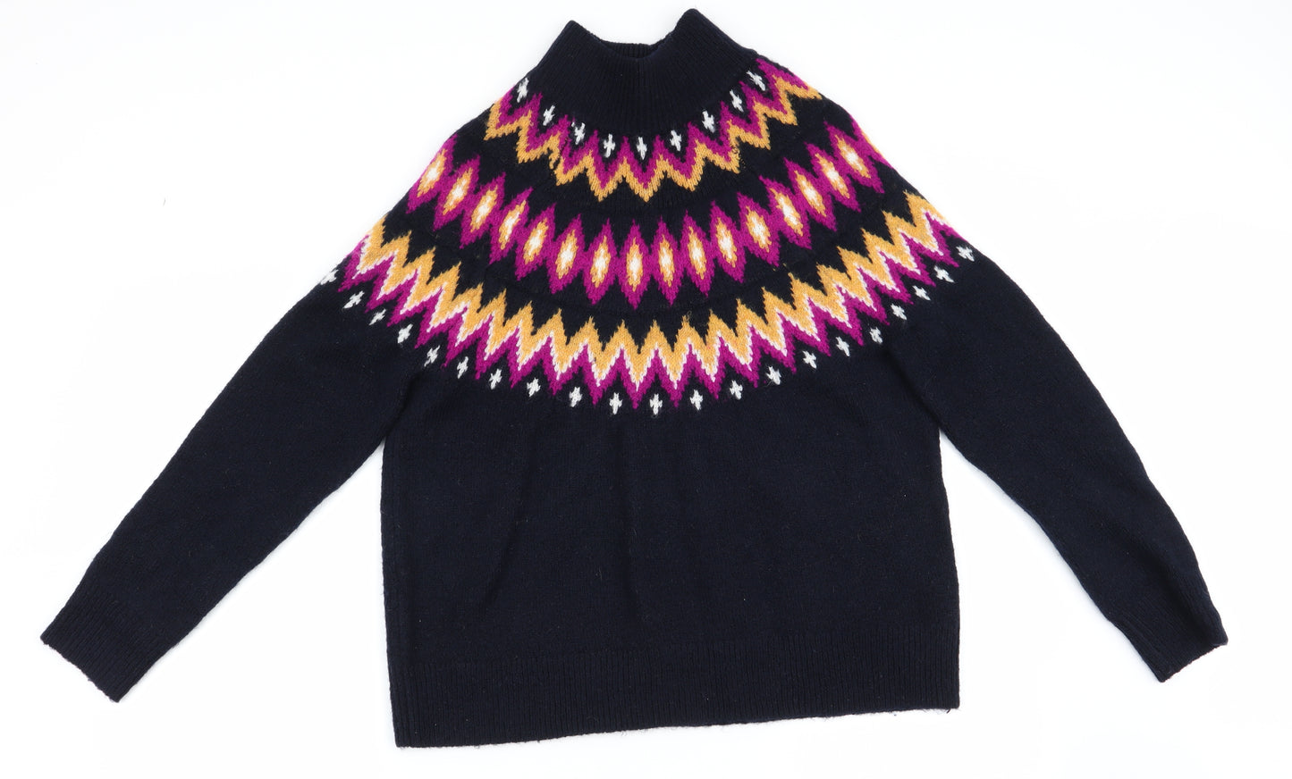 TU Womens Blue Argyle/Diamond  Pullover Jumper Size 10