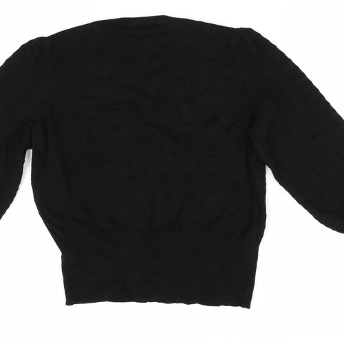 Marks and Spencer Womens Black Striped  Pullover Jumper Size 18