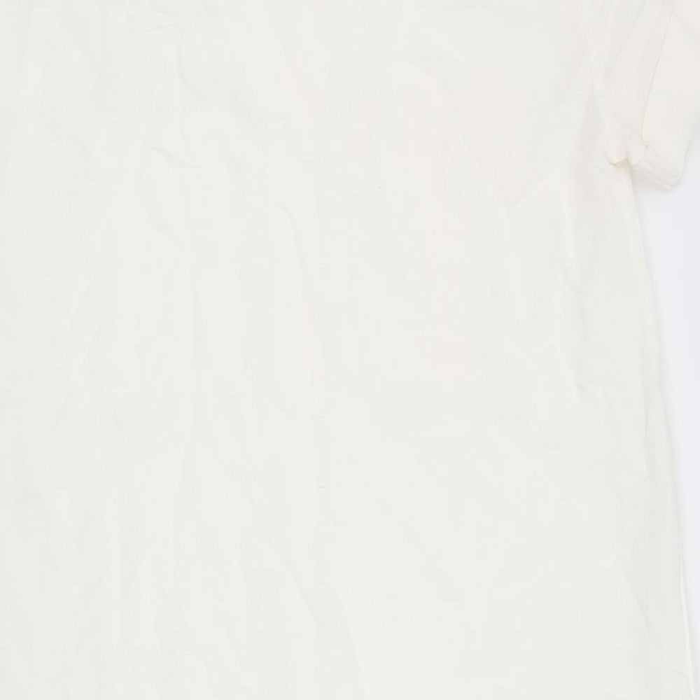 H&M Womens Ivory   A-Line  Size 8  - Linen look dress