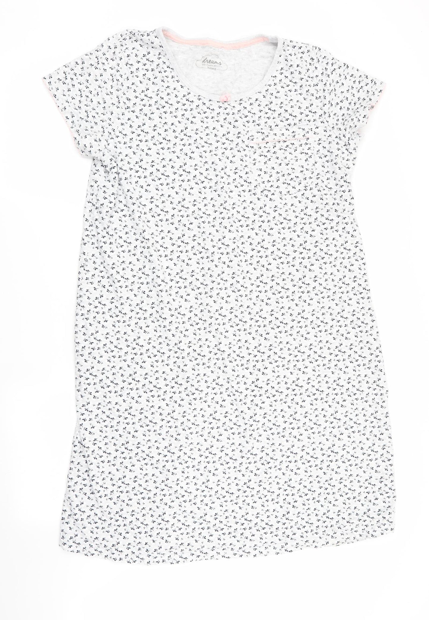 Nutmeg Womens Grey Floral   Dress Size 16
