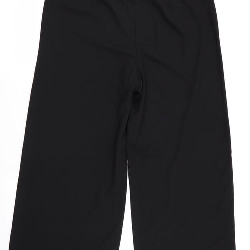 NEXT Womens Black   Trousers  Size 18 L30 in - Wide Legged Side Zip