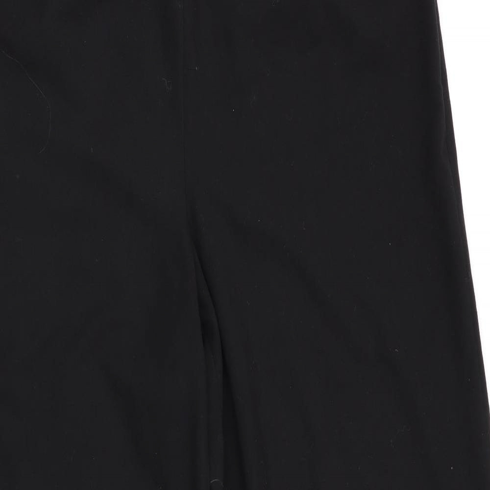 NEXT Womens Black   Trousers  Size 18 L30 in - Wide Legged Side Zip