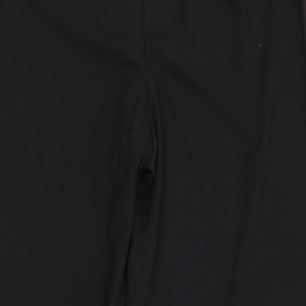 NEXT Womens Black   Trousers  Size 18 L30 in - Wide Legged Side Zip