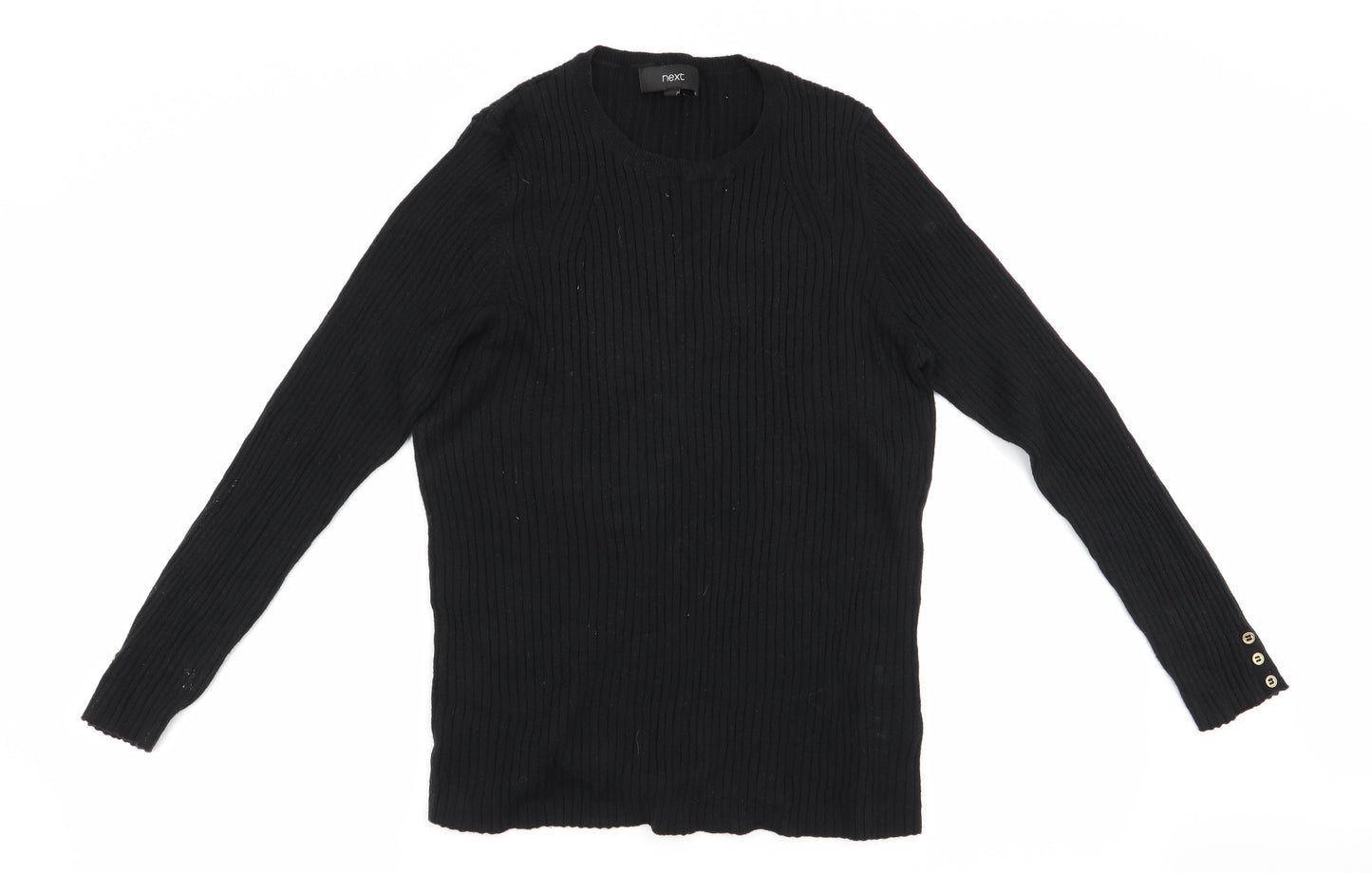 NEXT Womens Black   Pullover Jumper Size 18  - Skinny Rib