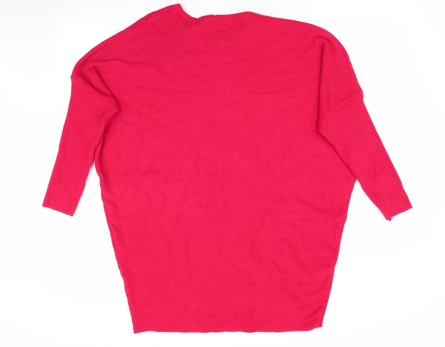 Moewy by Tu Womens Red   Pullover Jumper One Size  - Beaded Star Bat Wing Longline