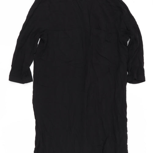 H&M Womens Black   Shirt Dress  Size 10  - Pullover Style