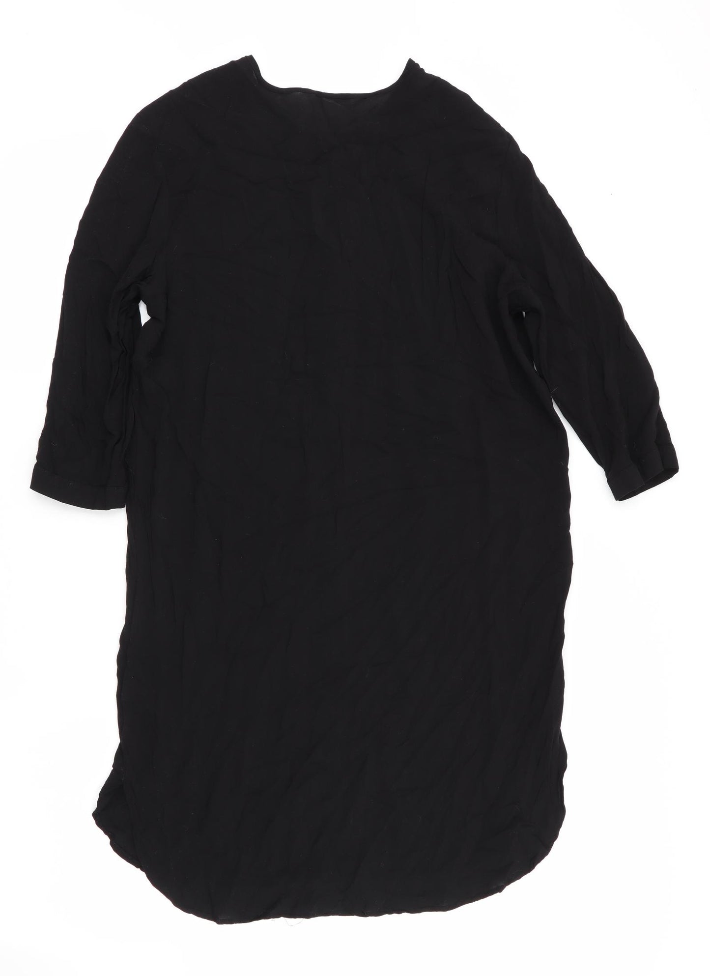 H&M Womens Black   Shirt Dress  Size 10  - Pullover Style