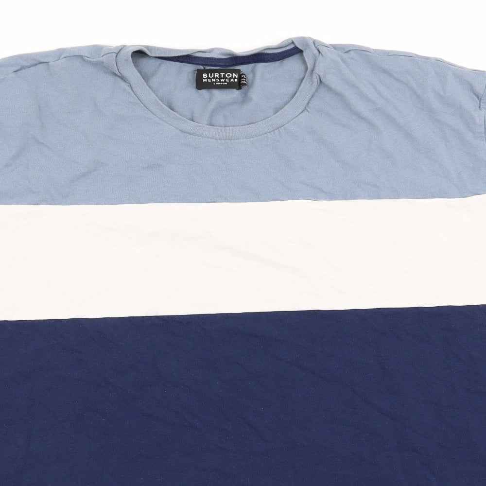 Burton Mens Blue Colourblock   T-Shirt Size XL