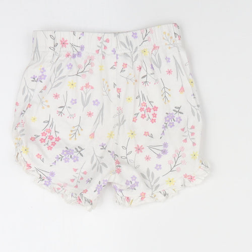 George Girls White Floral  Pedal Pusher Trousers Size 18-24 Months