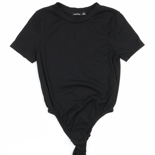 Boohoo Womens Black   Bodysuit One-Piece Size 10