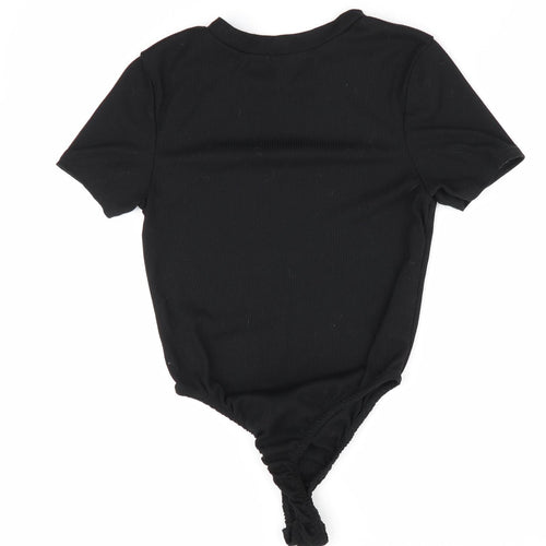 Boohoo Womens Black   Bodysuit One-Piece Size 10