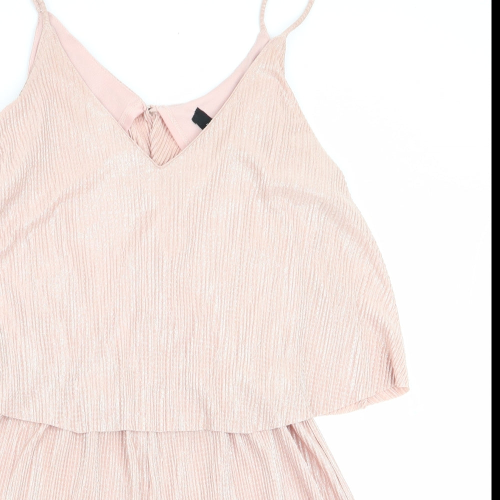 Atmosphere Womens Pink   Playsuit One-Piece Size 10 L3 in - Subtle shimmer effect  Peach