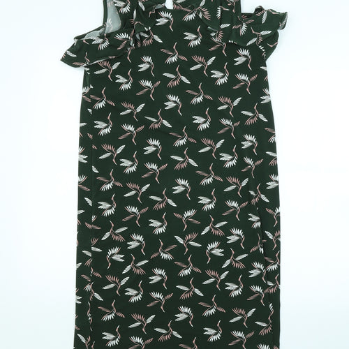 NEXT Womens Grey Floral  Pencil Dress  Size 8