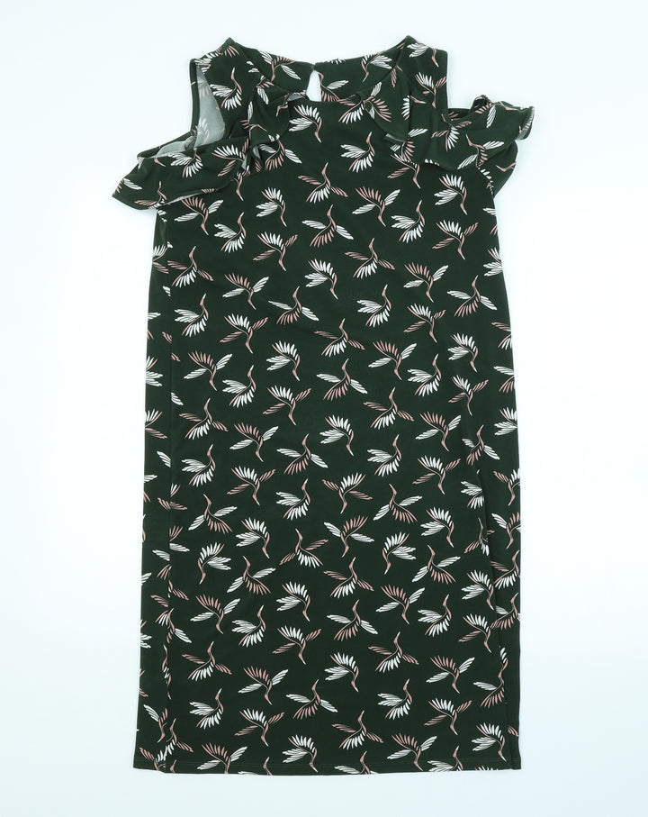 NEXT Womens Grey Floral Pencil Dress Size 8
