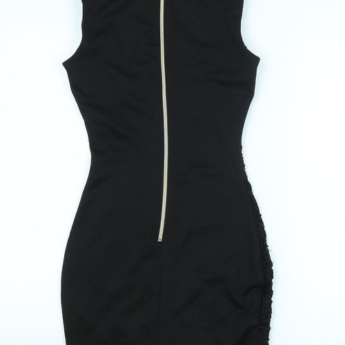 Agenda Womens Black Floral  Pencil Dress  Size 8