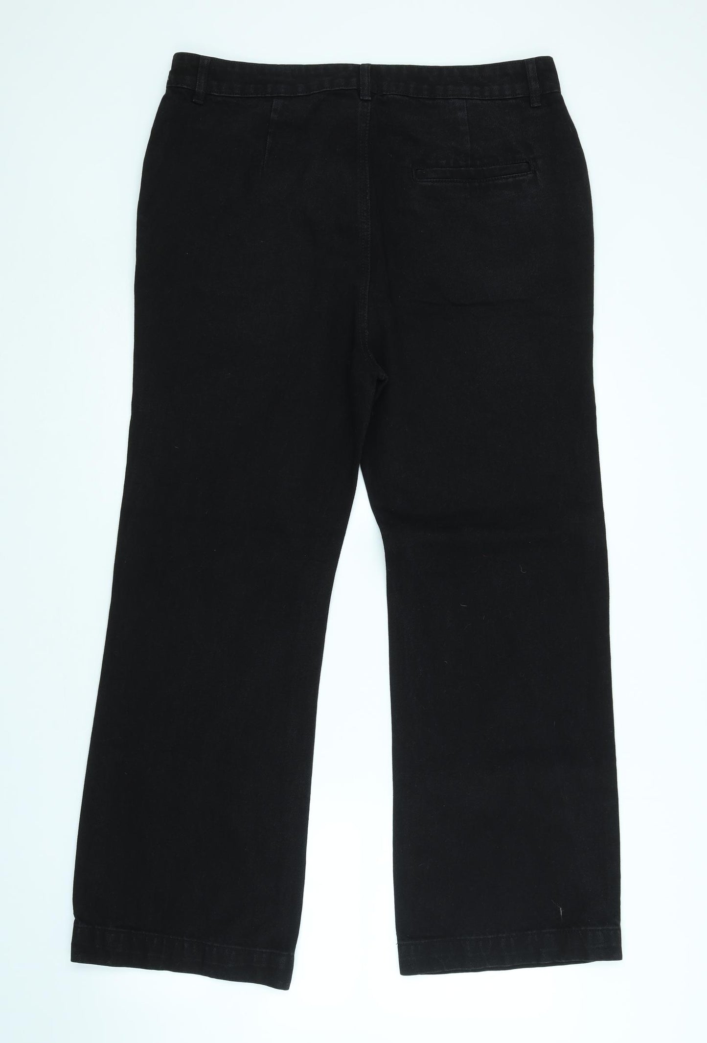 Yours Womens Black   Wide-Leg Jeans Size 18 L29 in