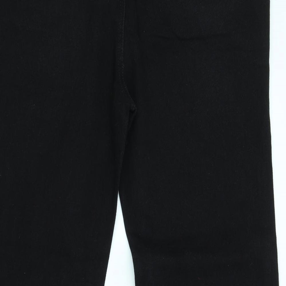 Yours Womens Black   Wide-Leg Jeans Size 18 L29 in