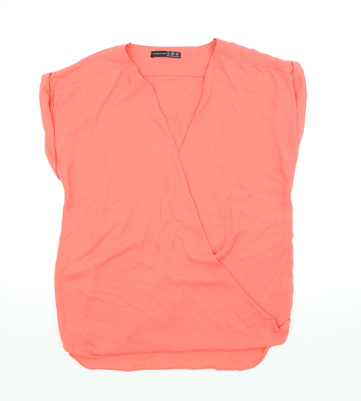 Atmosphere Womens Red Basic Blouse Size 8